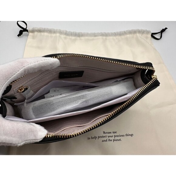 Kate Spade Knott Black Pebbled Leather Small Crossbody K6554 NWT - Picture 8 of 16